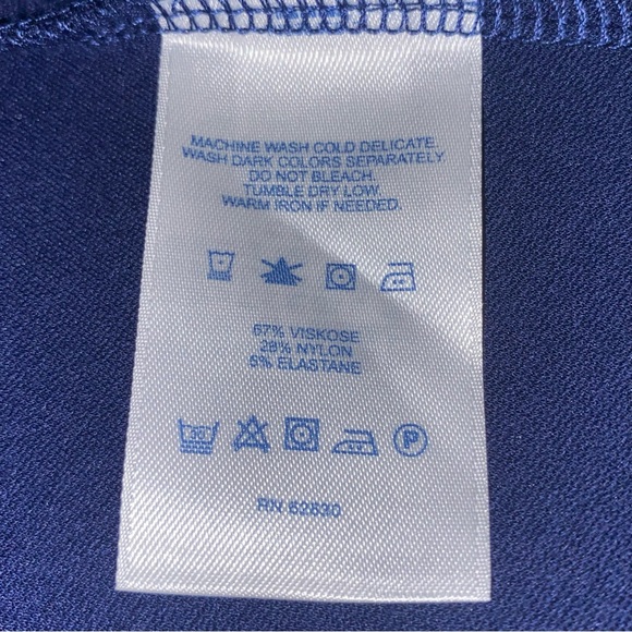 Lands End Women's Color Block Dress Pockets Coastal Grandma Preppy - Picture 5 of 5